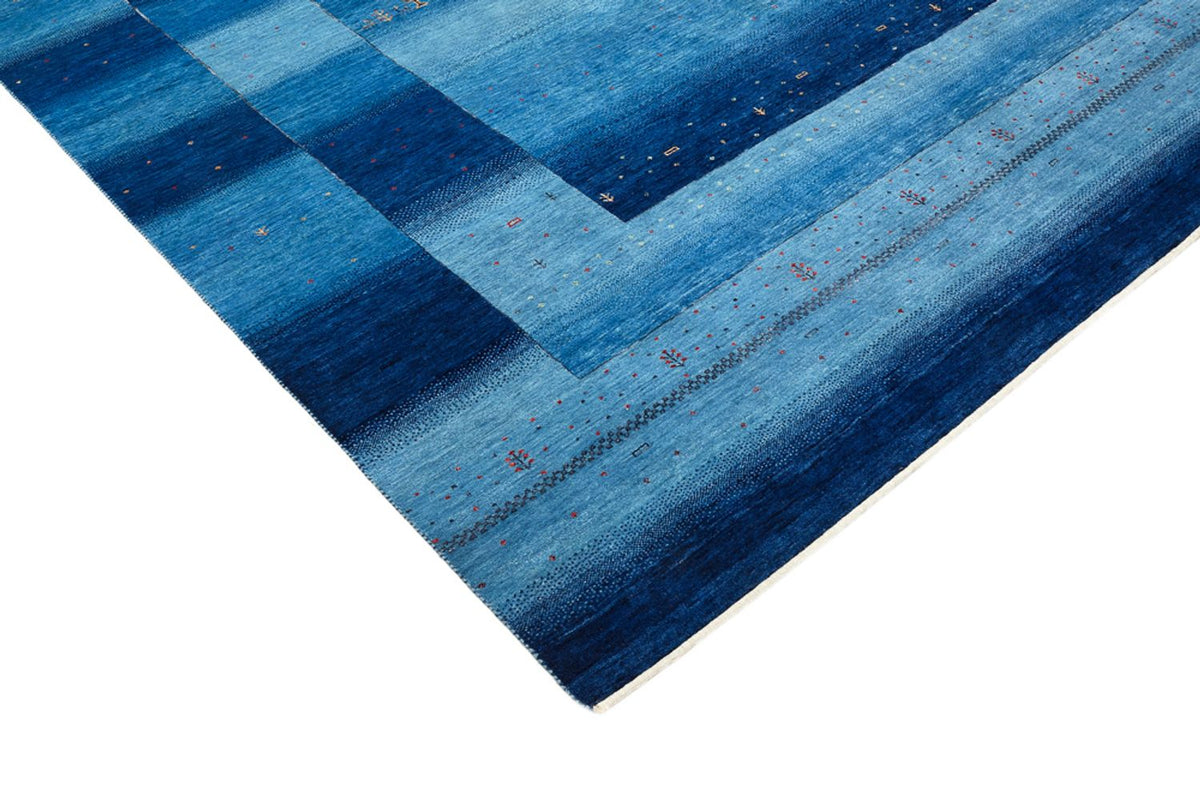 Gabbeh Tapijt - Loribaft Indus - 303 x 241 cm - zee blauw