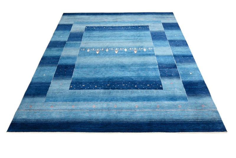 Gabbeh Tapijt - Loribaft Indus - 303 x 241 cm - zee blauw