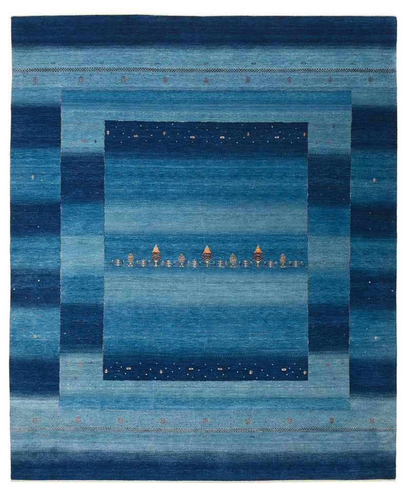 Gabbeh Tapijt - Loribaft Indus - 299 x 250 cm - zee blauw
