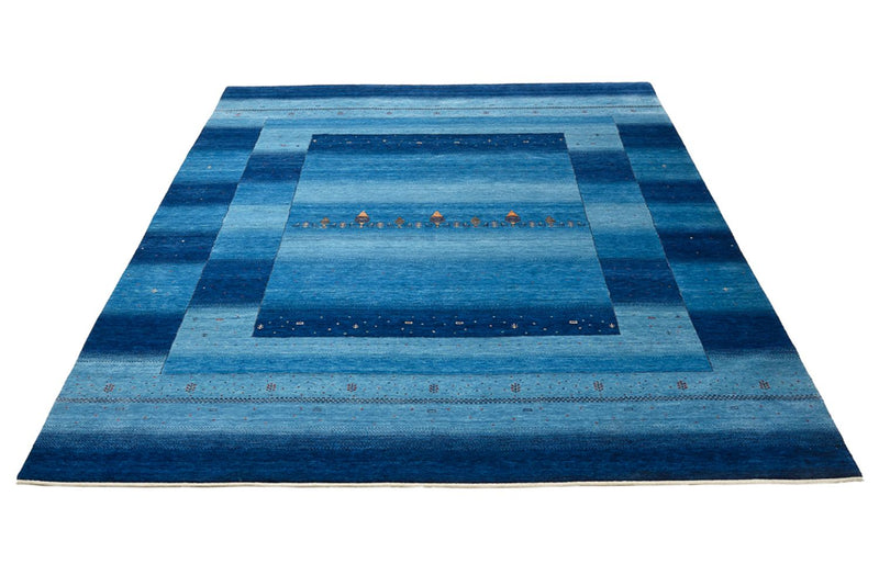Gabbeh Tapijt - Loribaft Indus - 299 x 250 cm - zee blauw