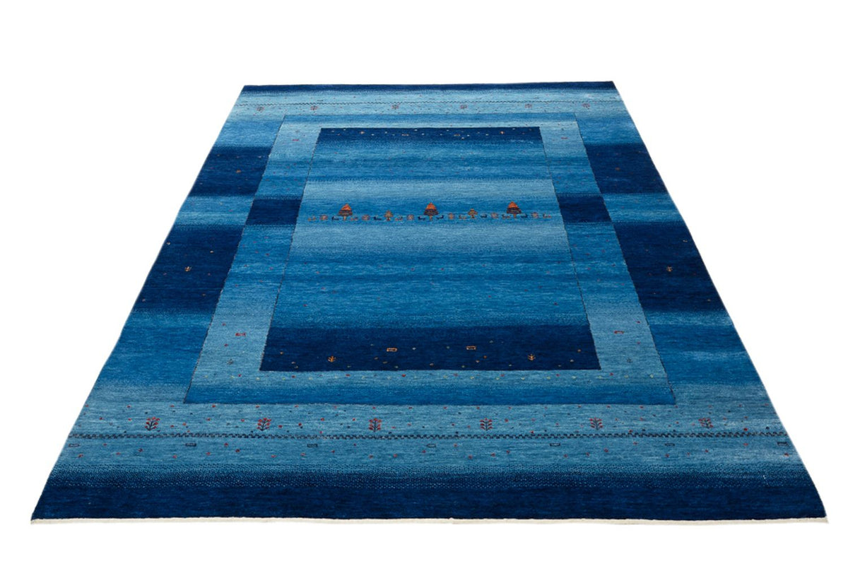 Gabbeh Tapijt - Loribaft Indus - 232 x 177 cm - zee blauw