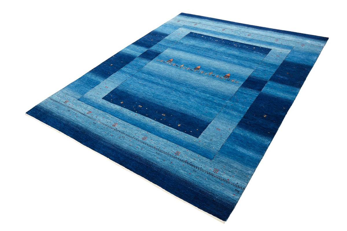 Gabbeh Tapijt - Loribaft Indus - 232 x 177 cm - zee blauw