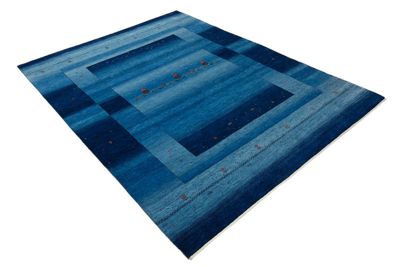 Gabbeh Tapijt - Loribaft Indus - 232 x 177 cm - zee blauw