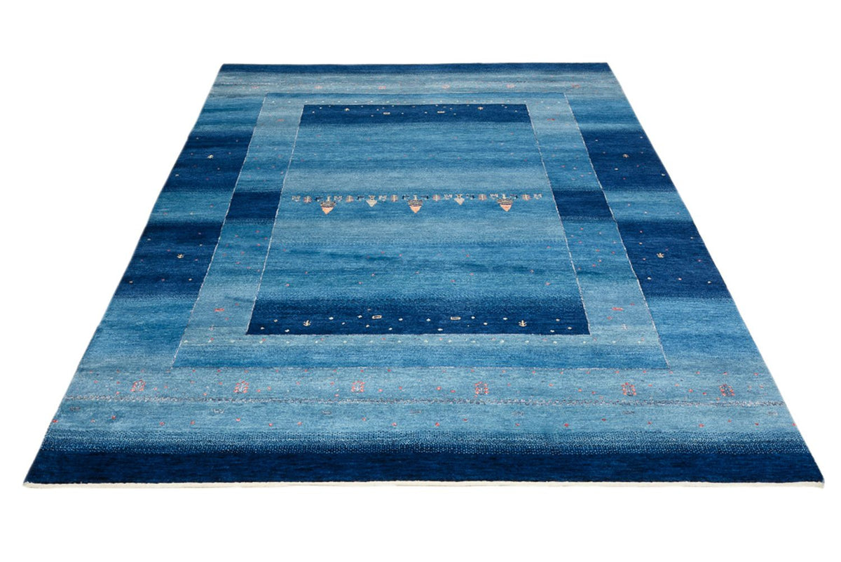 Gabbeh Tapijt - Loribaft Indus - 232 x 177 cm - zee blauw