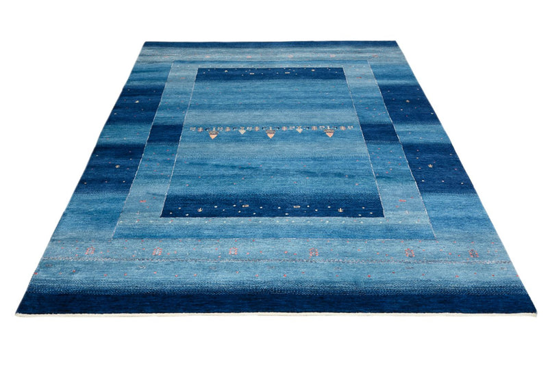 Gabbeh Tapijt - Loribaft Indus - 232 x 177 cm - zee blauw