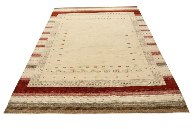 Gabbeh Tapijt - Loribaft Indus - 243 x 171 cm - licht beige