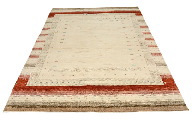 Gabbeh Tapijt - Loribaft Indus - 243 x 171 cm - licht beige