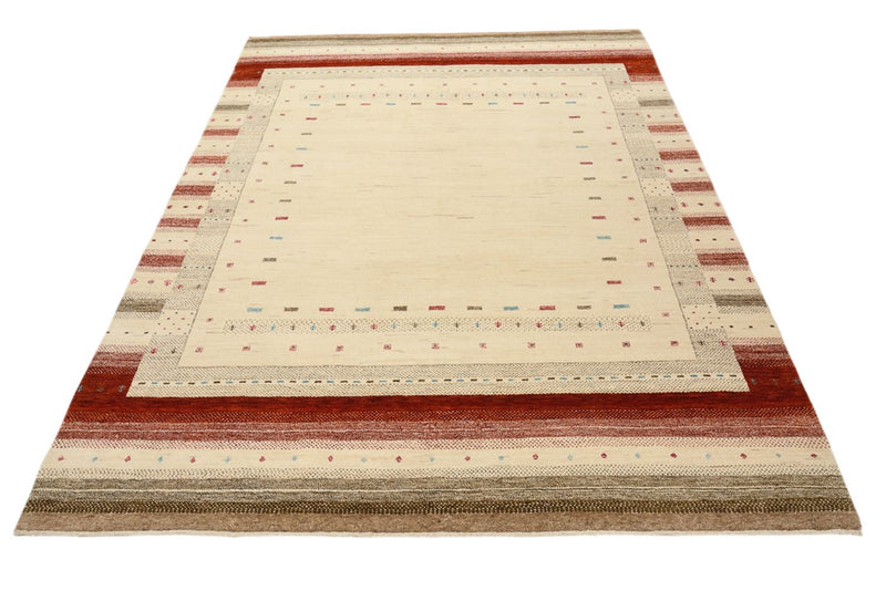 Gabbeh Tapijt - Loribaft Indus - 229 x 174 cm - licht beige
