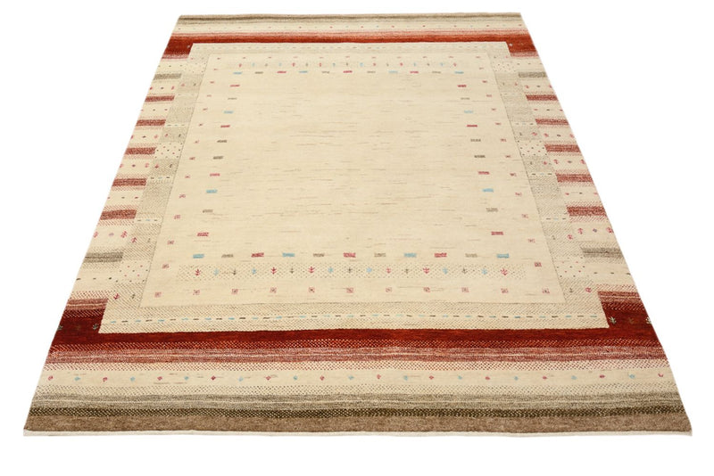 Gabbeh Tapijt - Loribaft Indus - 199 x 158 cm - licht beige