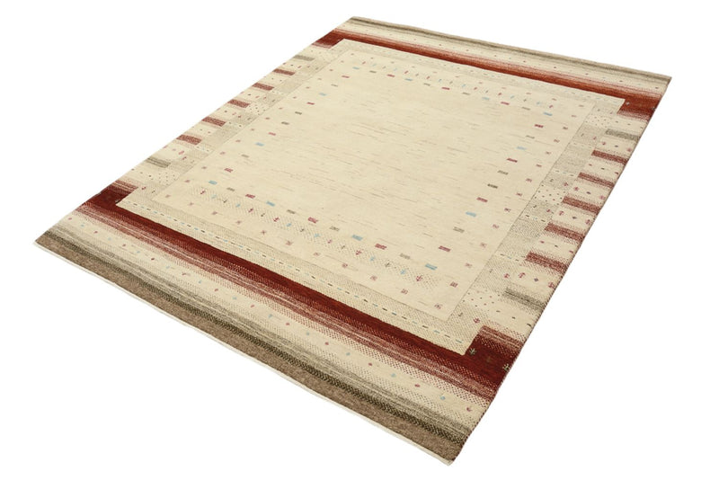 Gabbeh Tapijt - Loribaft Indus - 199 x 158 cm - licht beige