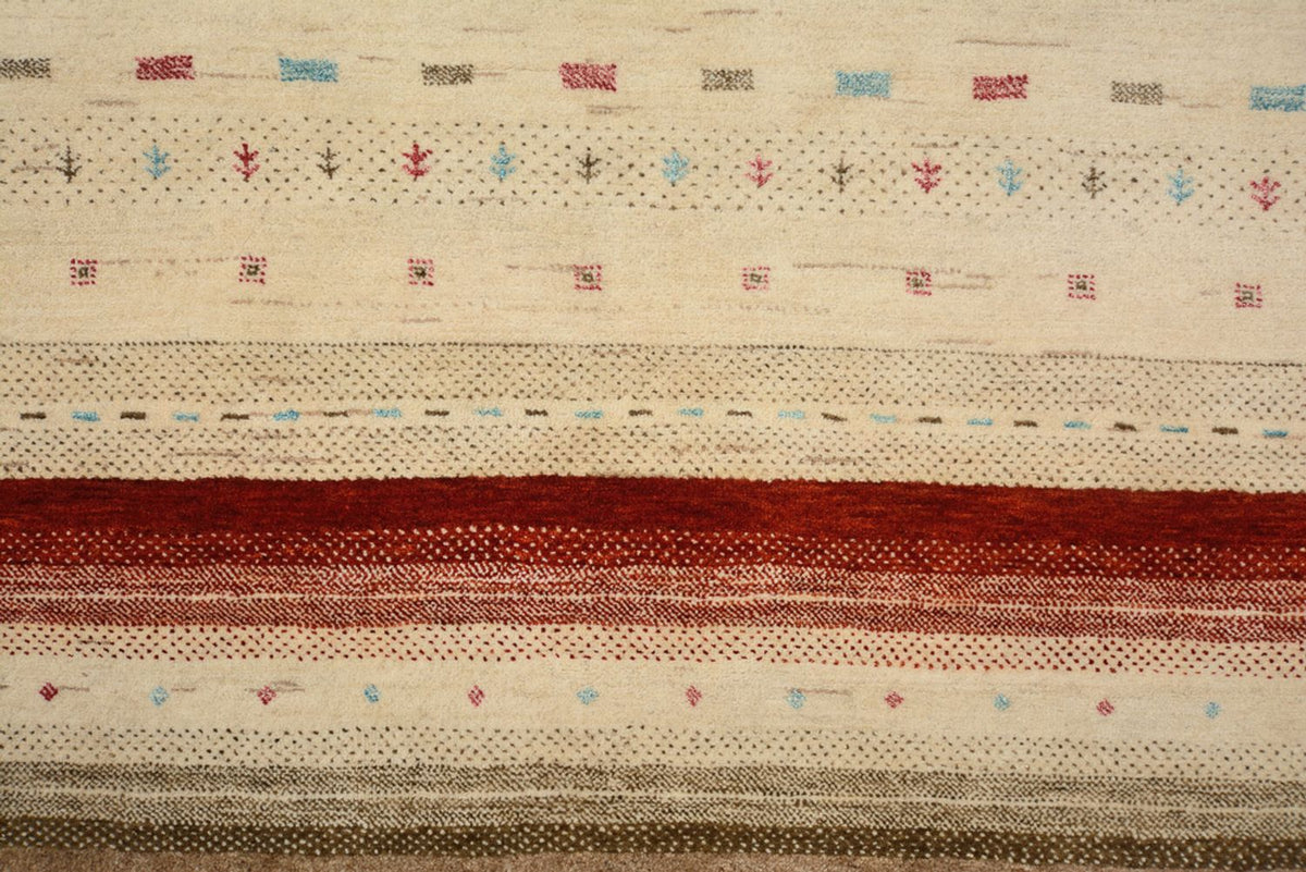 Gabbeh Tapijt - Loribaft Indus - 199 x 158 cm - licht beige