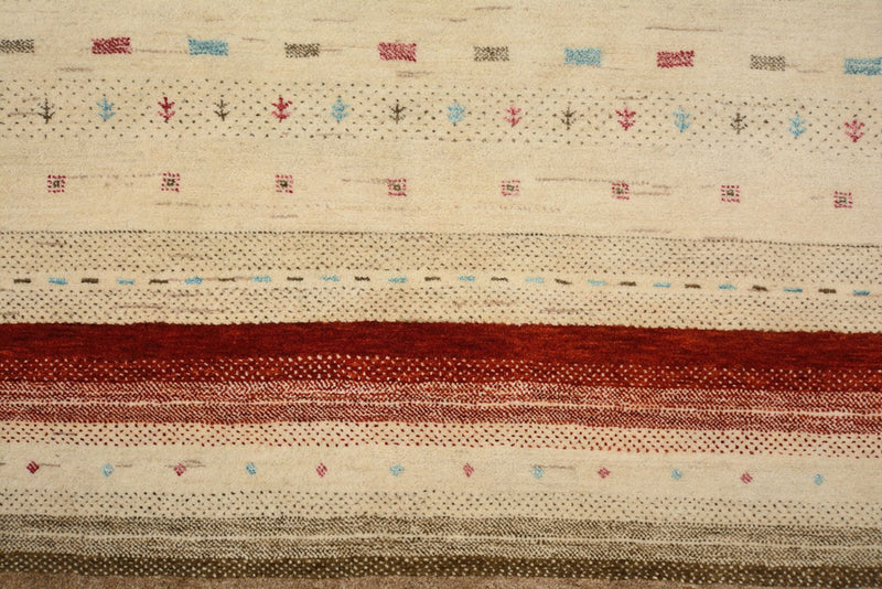 Gabbeh Tapijt - Loribaft Indus - 199 x 158 cm - licht beige