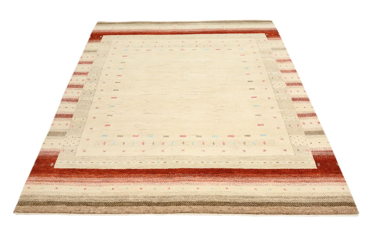 Gabbeh Tapijt - Loribaft Indus - 199 x 158 cm - licht beige