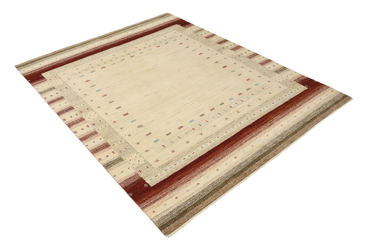 Gabbeh Tapijt - Loribaft Indus - 199 x 155 cm - licht beige