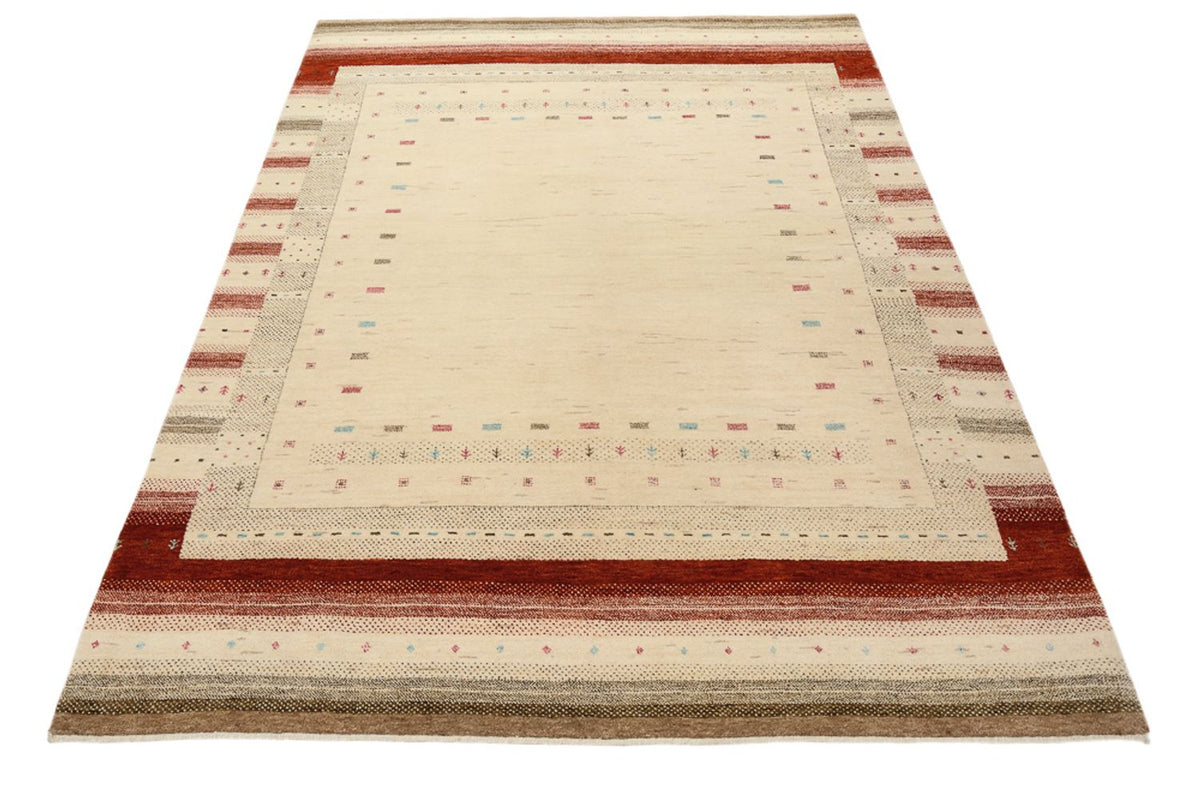 Gabbeh Tapijt - Loribaft Indus - 205 x 152 cm - licht beige