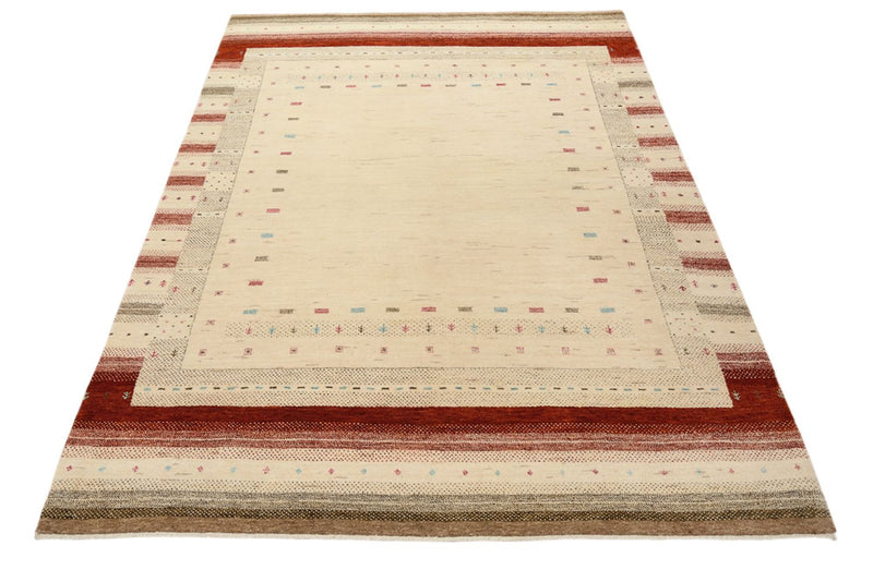 Gabbeh Tapijt - Loribaft Indus - 205 x 152 cm - licht beige