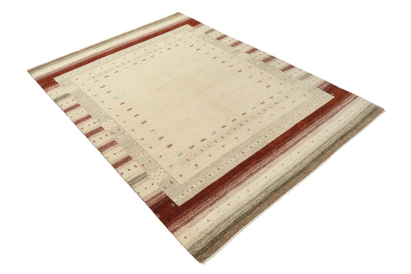 Gabbeh Tapijt - Loribaft Indus - 205 x 152 cm - licht beige