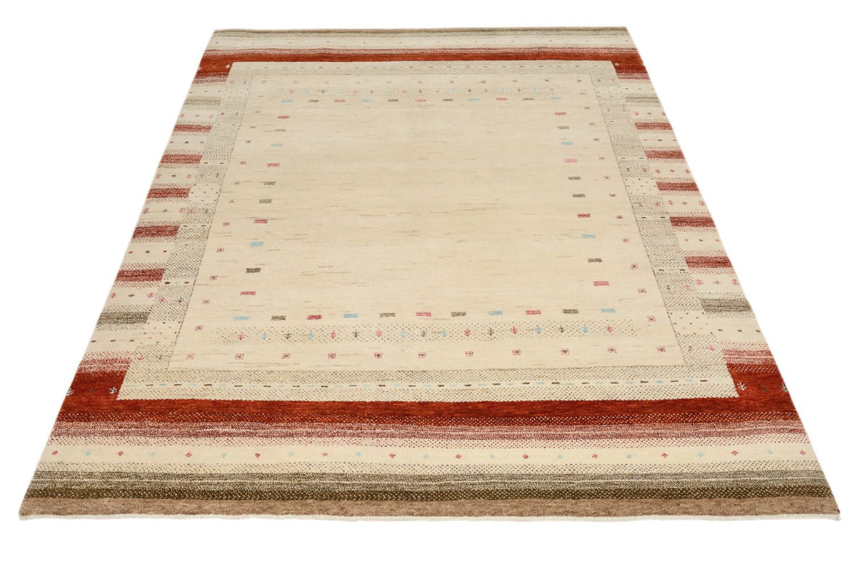 Gabbeh Tapijt - Loribaft Indus - 205 x 152 cm - licht beige