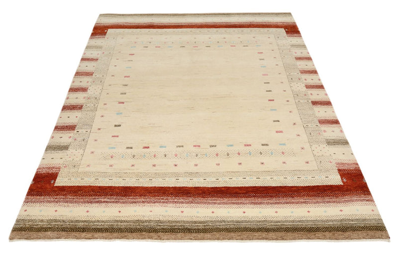 Gabbeh Tapijt - Loribaft Indus - 205 x 152 cm - licht beige