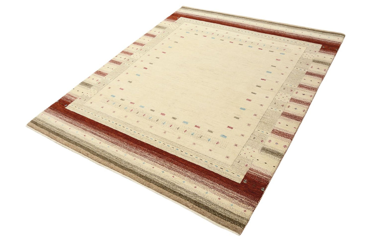 Gabbeh Tapijt - Loribaft Indus - 198 x 156 cm - licht beige