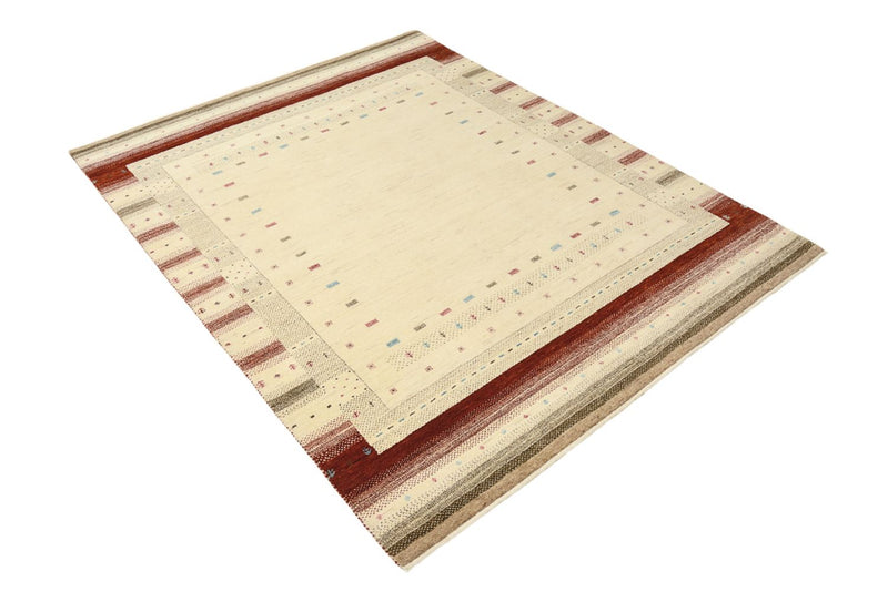 Gabbeh Tapijt - Loribaft Indus - 198 x 156 cm - licht beige