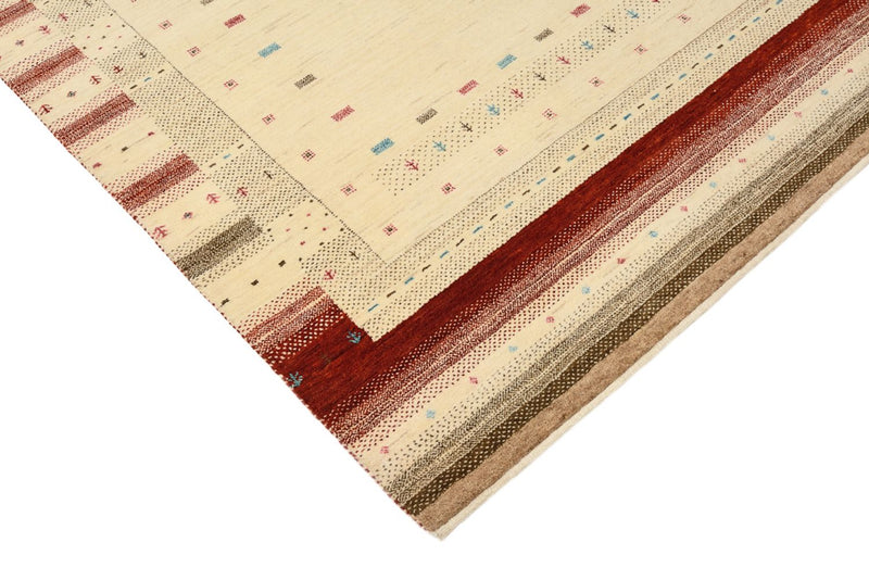 Gabbeh Tapijt - Loribaft Indus - 198 x 156 cm - licht beige