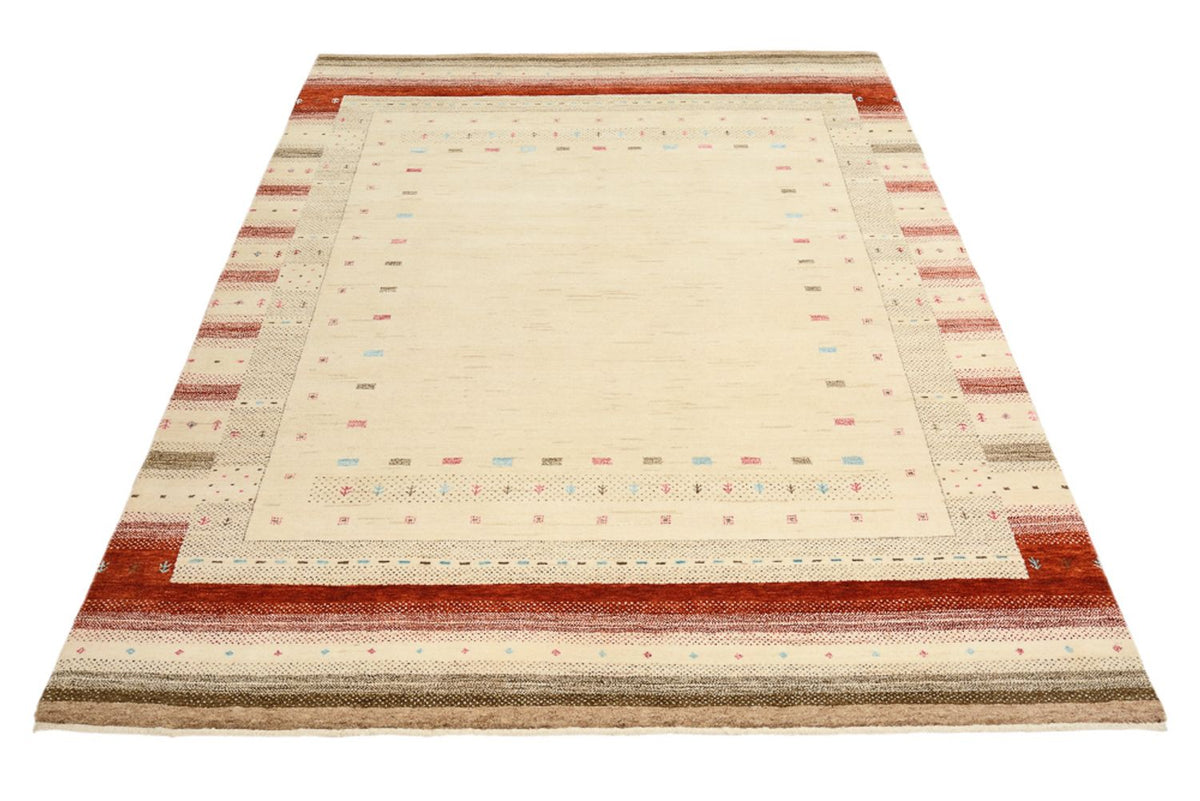 Gabbeh Tapijt - Loribaft Indus - 198 x 156 cm - licht beige