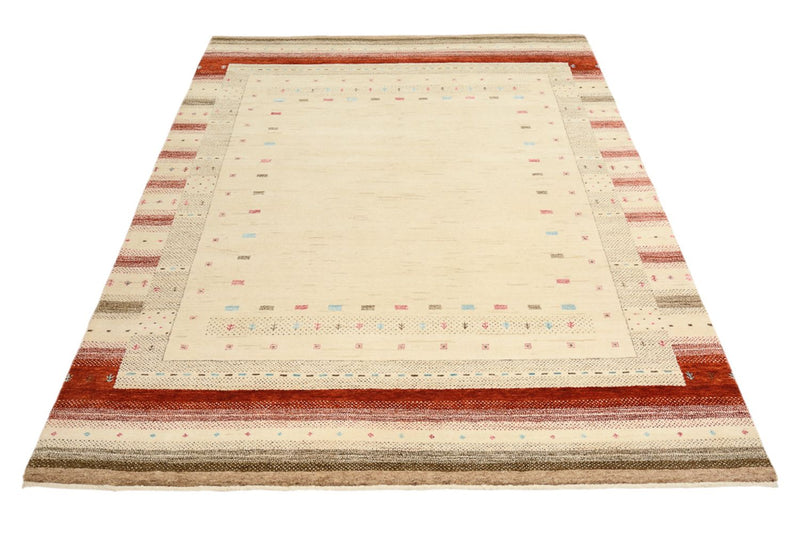 Gabbeh Tapijt - Loribaft Indus - 198 x 156 cm - licht beige