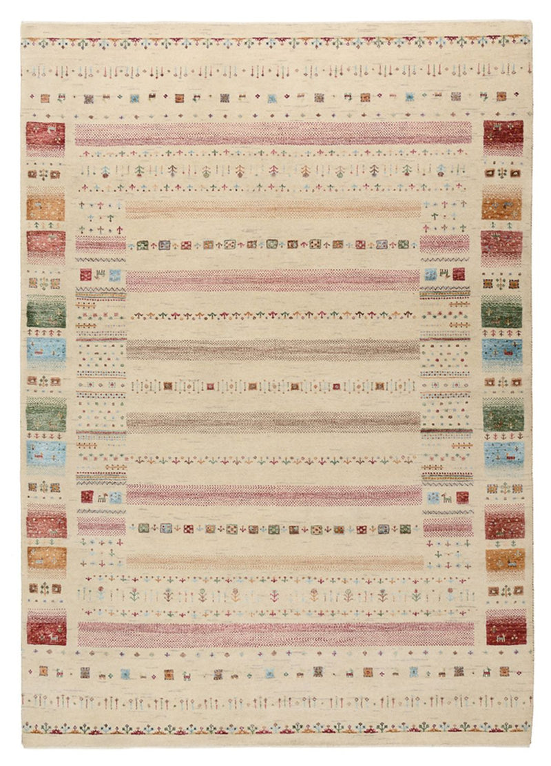 Gabbeh Tapijt - Loribaft Indus - 246 x 174 cm - licht beige