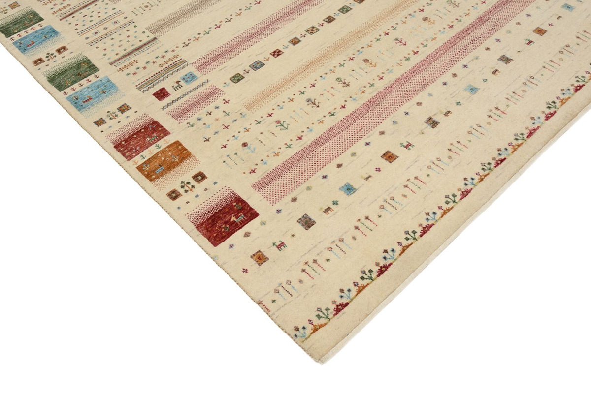 Gabbeh Tapijt - Loribaft Indus - 246 x 174 cm - licht beige