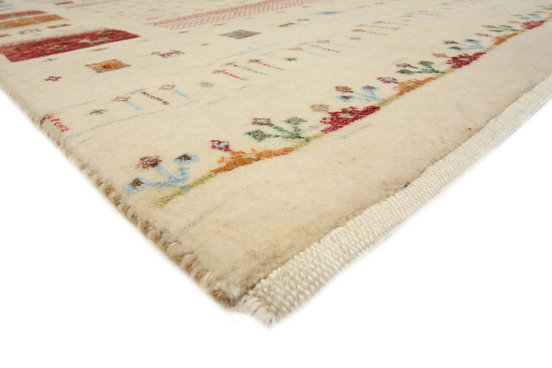 Gabbeh Tapijt - Loribaft Indus - 246 x 174 cm - licht beige