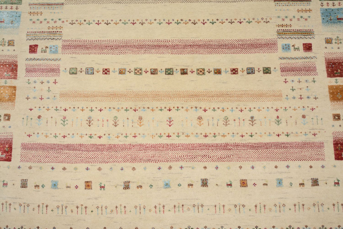 Gabbeh Tapijt - Loribaft Indus - 246 x 174 cm - licht beige