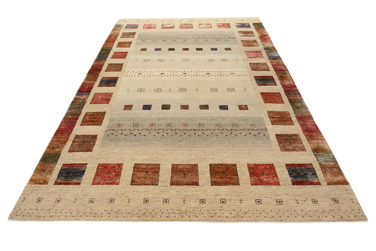 Gabbeh Tapijt - Loribaft Indus - 306 x 205 cm - licht beige