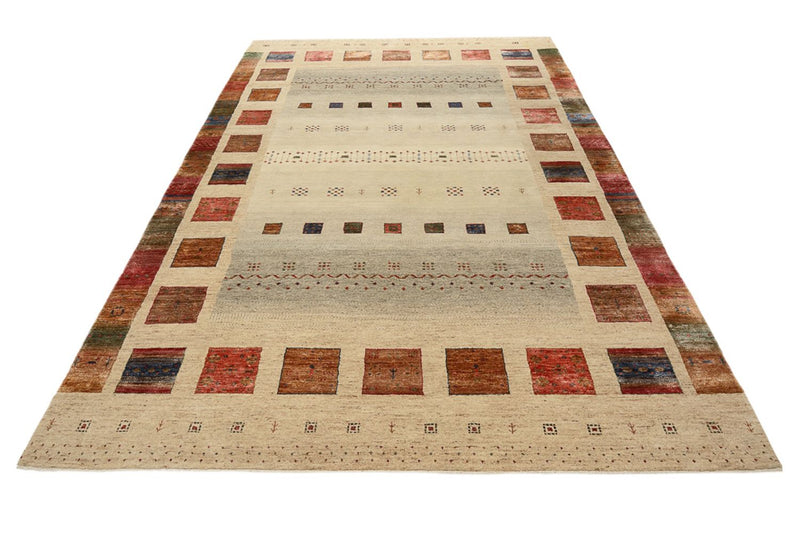 Gabbeh Tapijt - Loribaft Indus - 306 x 205 cm - licht beige