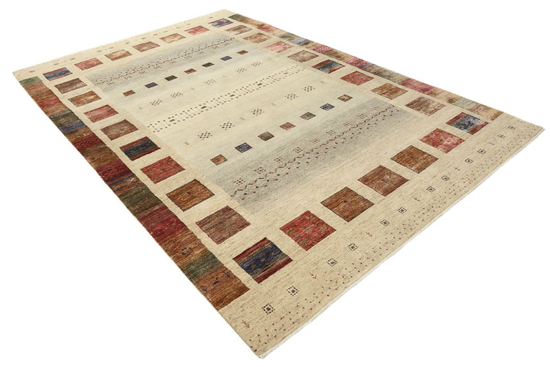 Gabbeh Tapijt - Loribaft Indus - 306 x 205 cm - licht beige