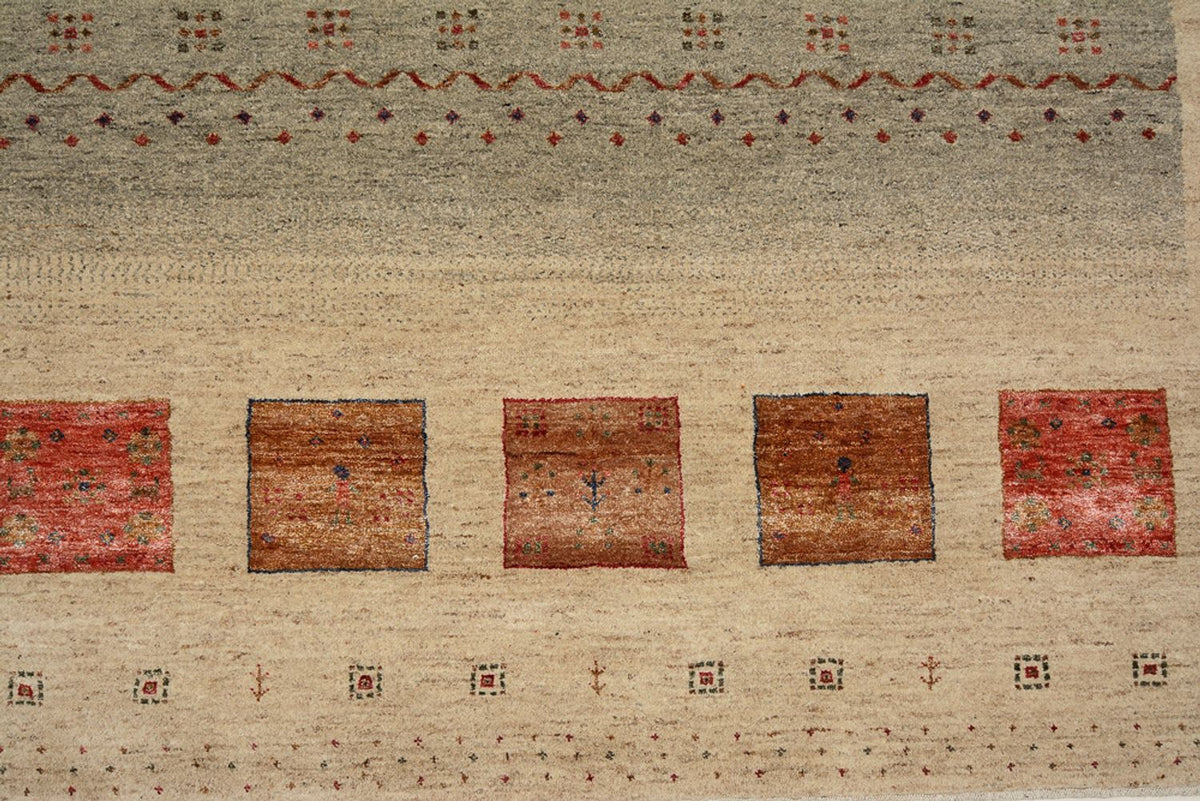 Gabbeh Tapijt - Loribaft Indus - 306 x 205 cm - licht beige