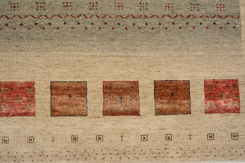 Gabbeh Tapijt - Loribaft Indus - 306 x 205 cm - licht beige