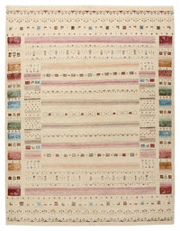 Gabbeh Tapijt - Loribaft Indus - 201 x 155 cm - licht beige