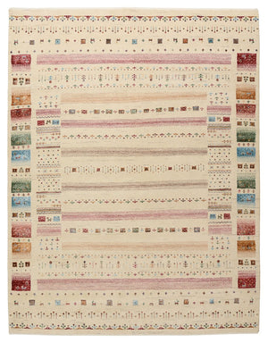 Gabbeh Tapijt - Loribaft Indus - 201 x 155 cm - licht beige