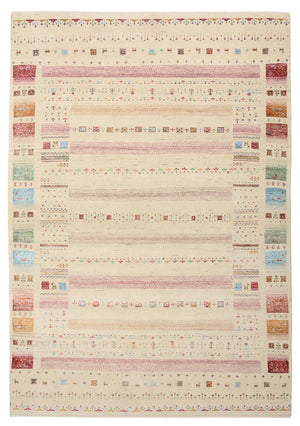 Gabbeh Tapijt - Loribaft Indus - 206 x 149 cm - licht beige