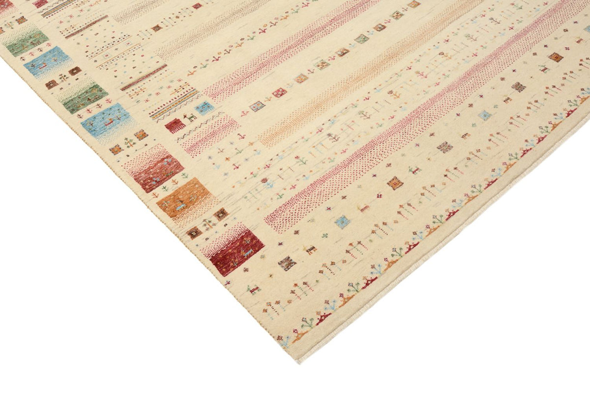 Gabbeh Tapijt - Loribaft Indus - 206 x 149 cm - licht beige