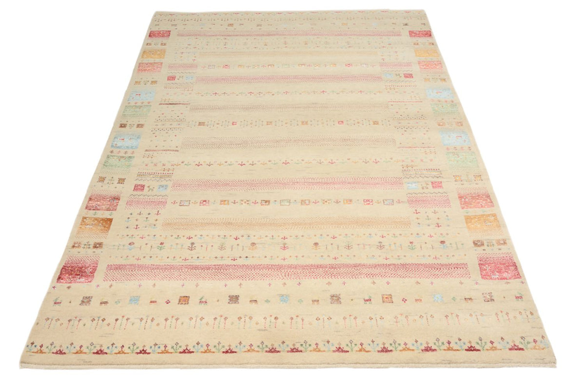 Gabbeh Tapijt - Loribaft Indus - 206 x 149 cm - licht beige