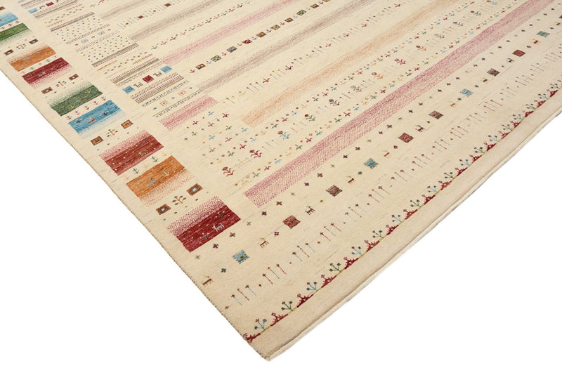 Gabbeh Tapijt - Loribaft Indus - 356 x 251 cm - licht beige