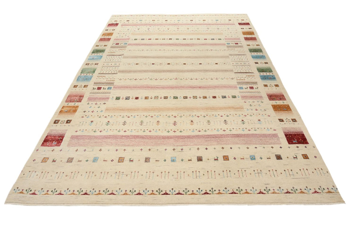 Gabbeh Tapijt - Loribaft Indus - 304 x 203 cm - licht beige