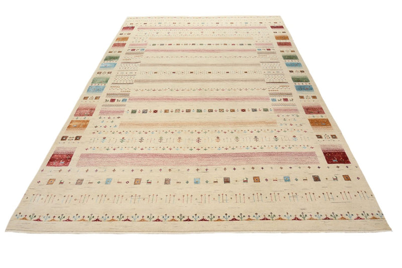 Gabbeh Tapijt - Loribaft Indus - 304 x 203 cm - licht beige