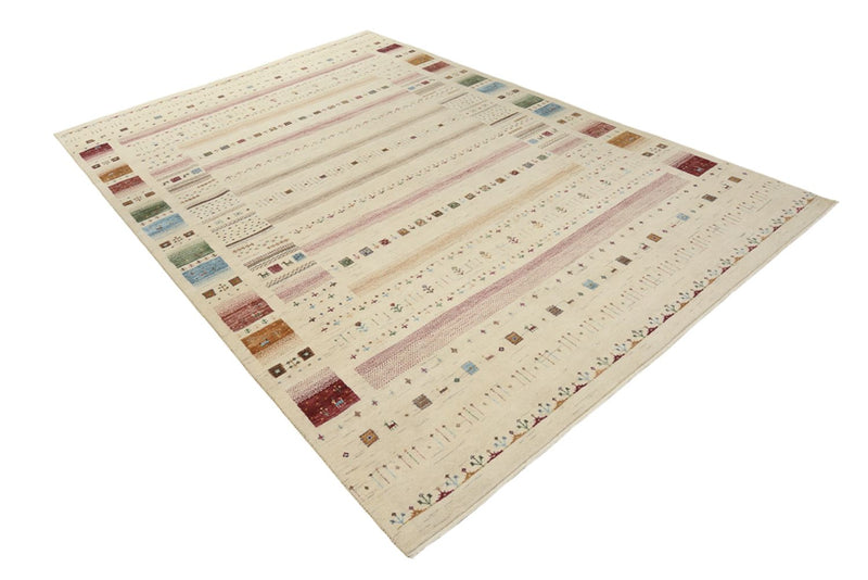 Gabbeh Tapijt - Loribaft Indus - 304 x 203 cm - licht beige