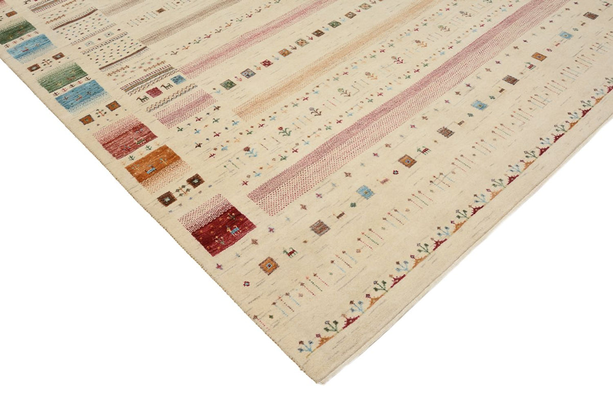 Gabbeh Tapijt - Loribaft Indus - 304 x 203 cm - licht beige