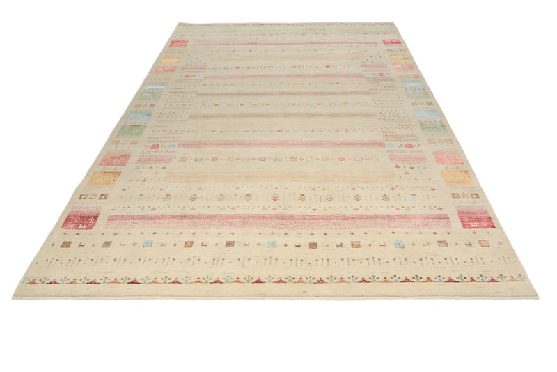 Gabbeh Tapijt - Loribaft Indus - 304 x 203 cm - licht beige