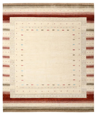 Gabbeh Tapijt - Loribaft Indus - 300 x 254 cm - licht beige