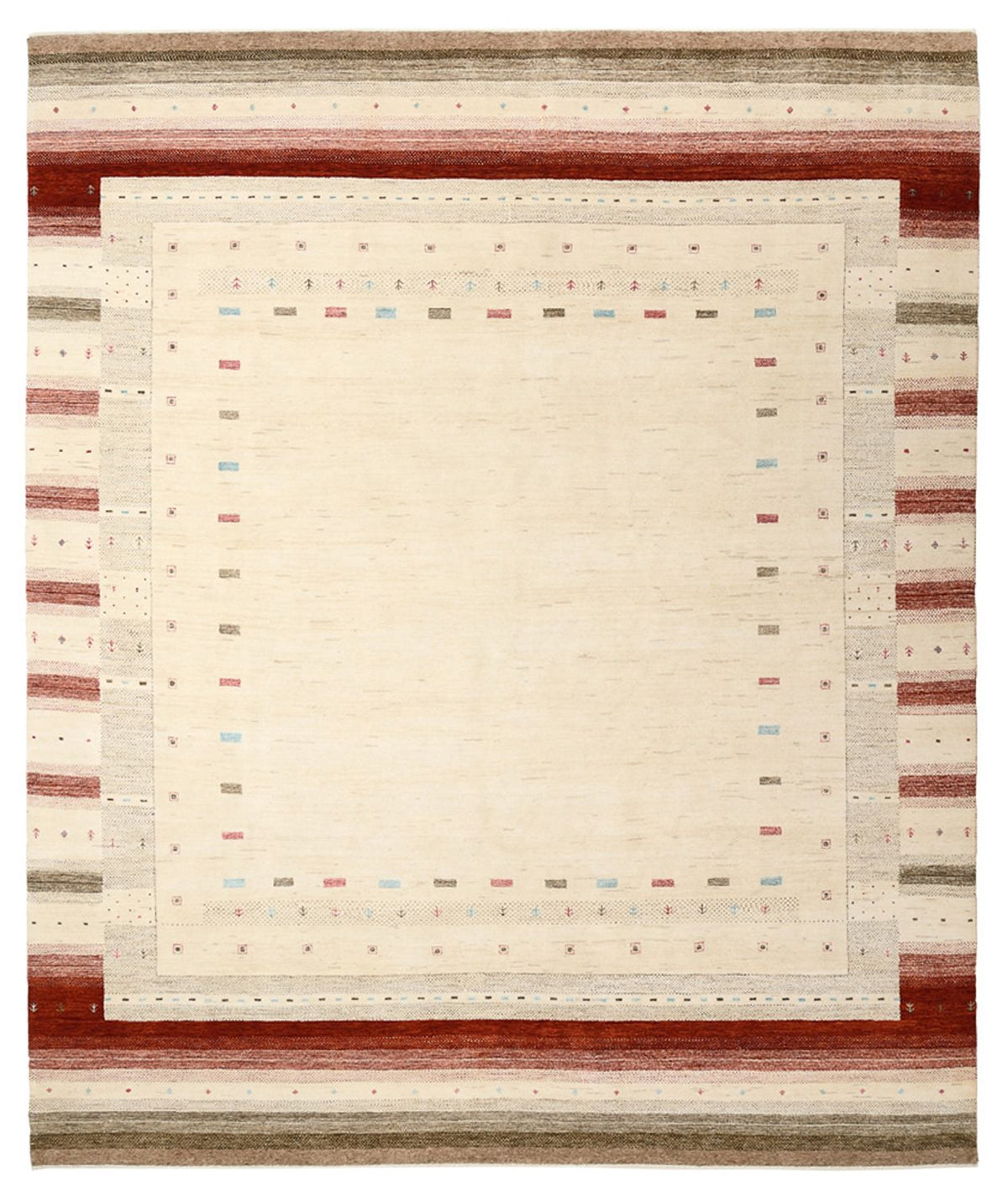 Gabbeh Tapijt - Loribaft Indus - 300 x 254 cm - licht beige